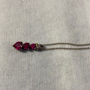 Triple heart pendant necklace